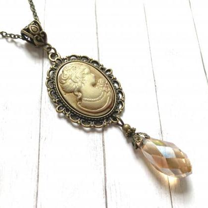 Beautiful Brass Necklace With A Beautifully..