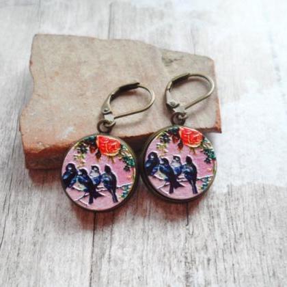 Stunningly Beautiful Brass Earrings With Romantic..