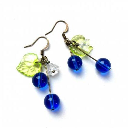 Glass Blueberry Earrings, Selma Dreams