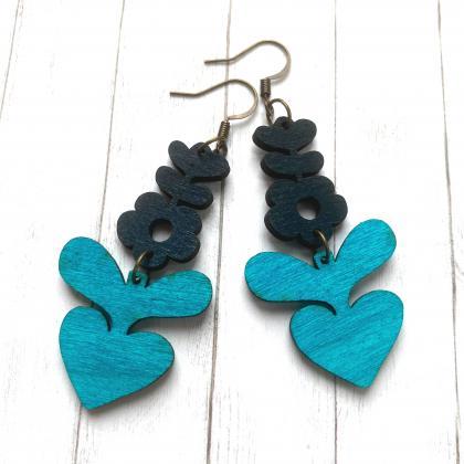 Scandinavian Statement Earrings With Black And..