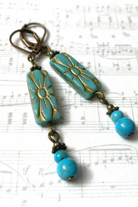 Beautiful turquoise earrings, Selma Dreams