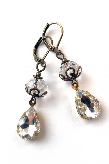 Elegant faceted glass earrings, Selma Dreams