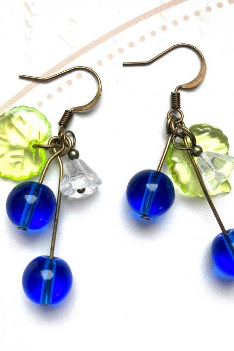 Glass blueberry earrings, Selma Dreams
