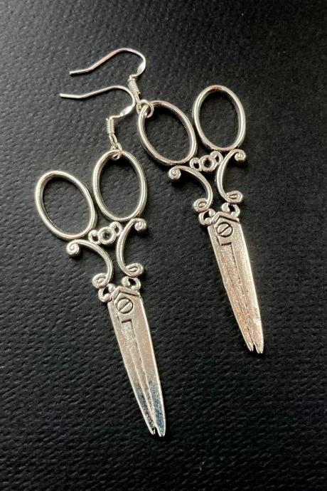 Scissors Earrings, Antique Style, Gift For A Seamstress Or Hairdresser, Selma Dreams, Vintage Inspired, Silver Jewelry
